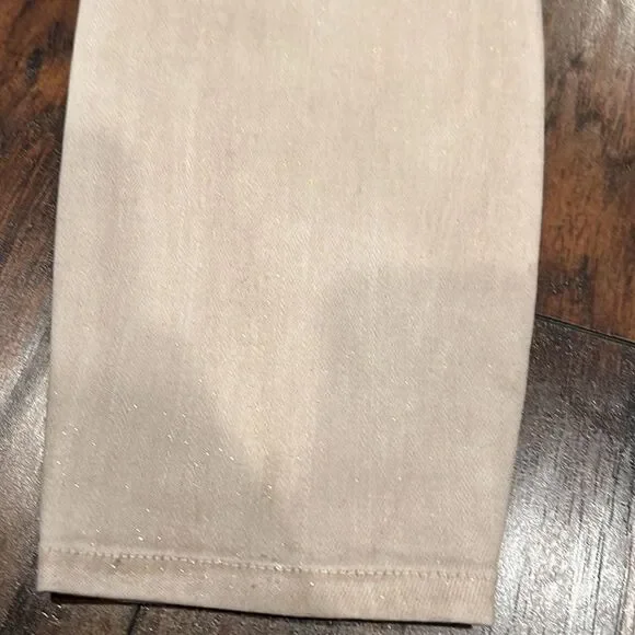 L’AGANCEMargot Skinny Jeans tan color with glitter high rise size 26